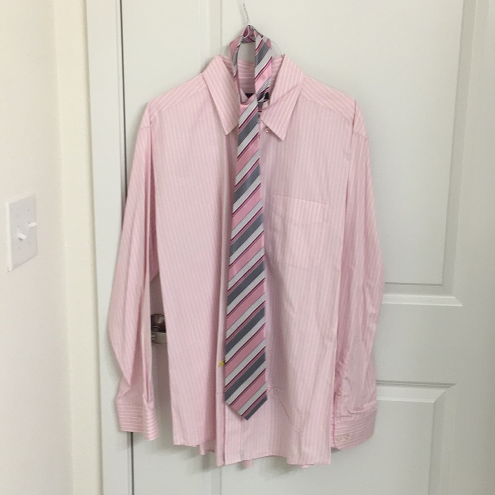 MEN’S DRESS SHIRT / TIE COMBINATION-Size L